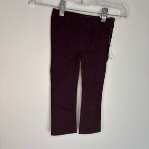 OLD NAVY NEW Jeggings Baby FGirl 18-24 Months Burgundy Stretch Elastic
